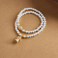 999 Fine Silver Lion Dance Double-Wrap Bracelet-Courage in Motion