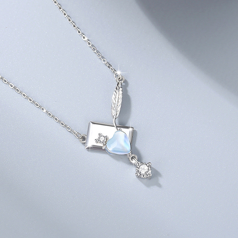Love Across the Miles-Love Letter Sterling Silver Couple Necklaces