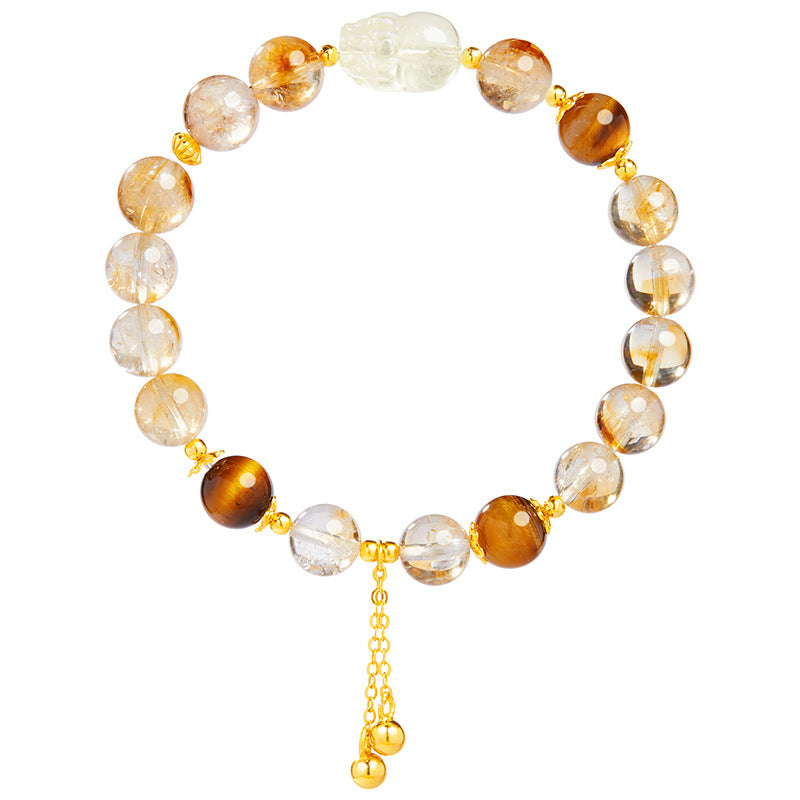 Golden Tiger’s Eye Pixiu Bracelet – Strength, Wealth & Prosperity
