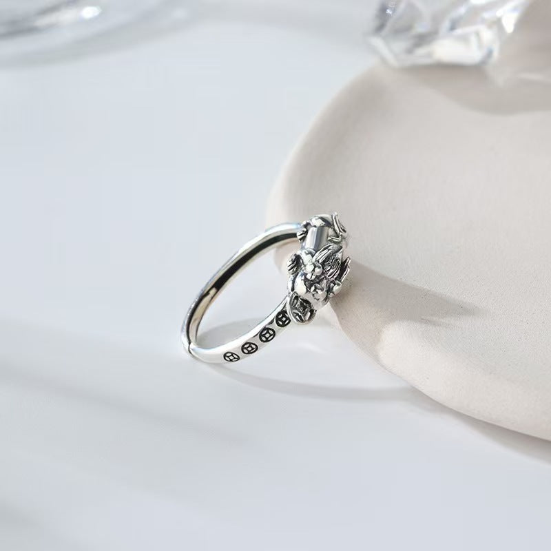 Resolute Guardian Pixiu Sterling Silver Ring