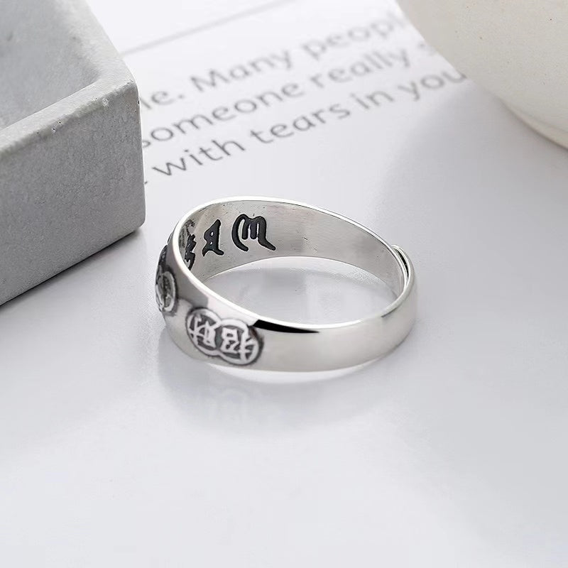 Wealth Pixiu Handmade Carved Silver Ring-Attract Luck