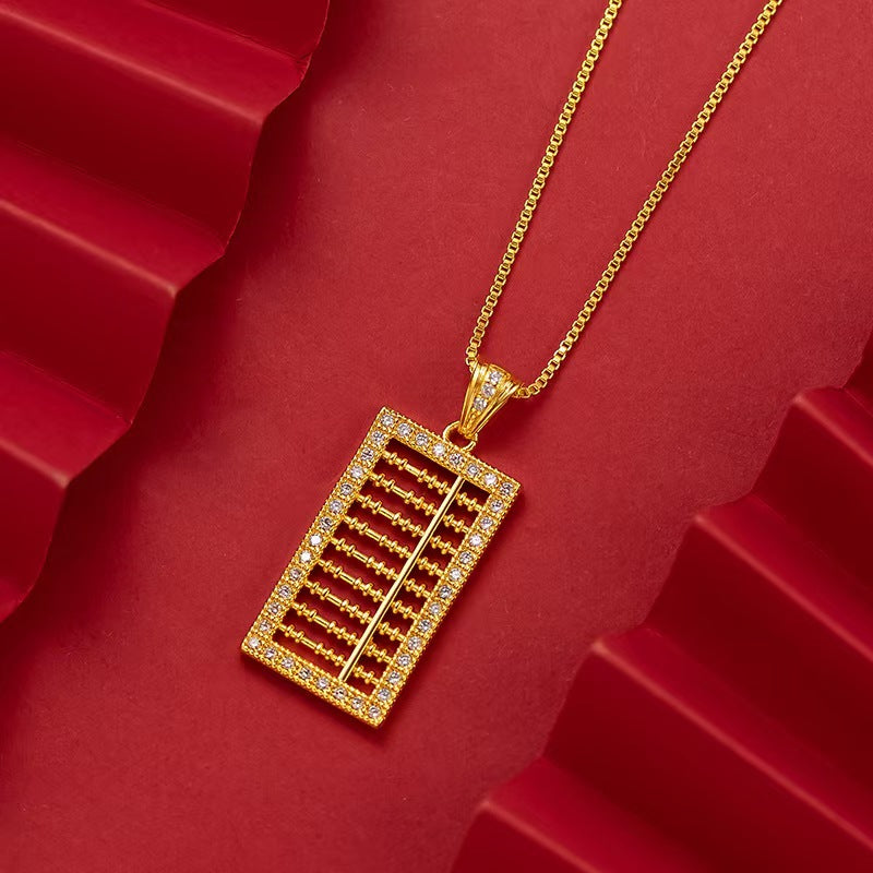 Golden Abacus Necklace -Wealth&Prosperity