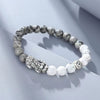 White Turquoise Beads Silver Pixiu Bracelet-Attract Luck