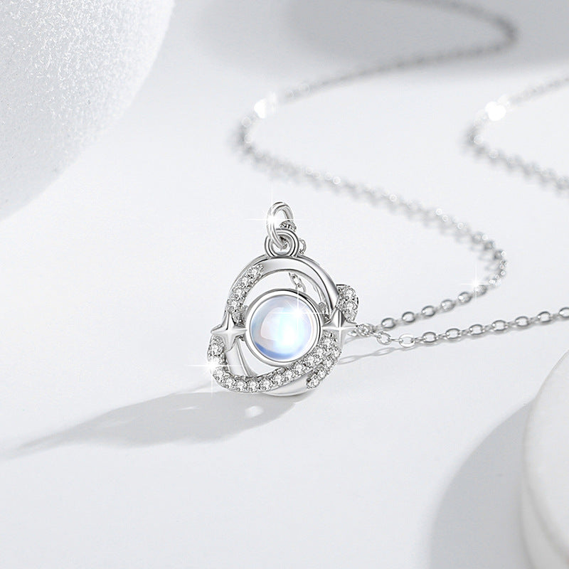 You Are My Universe-Star & Planet Sterling Silver Necklace