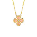 Four Leaf Clover Silver Necklace-Lucky to Love You
