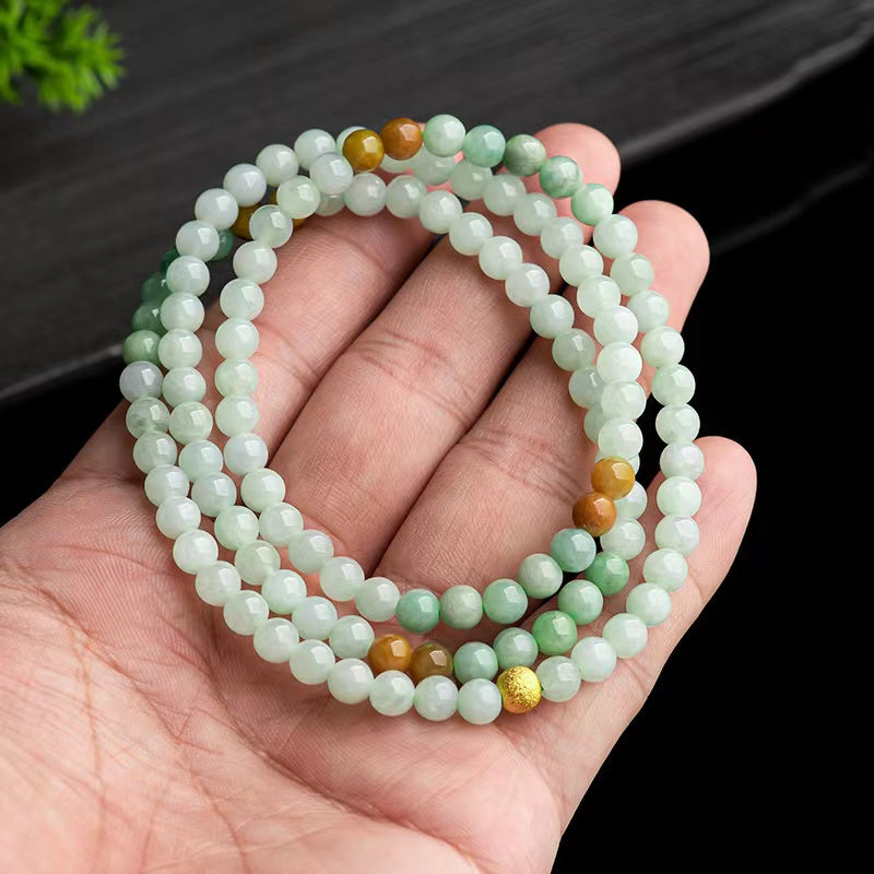 Natural Jade Mala Wrap Necklace-Peace & Prosperity Protection