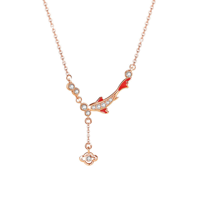 Koi Fish Tassel Necklace-Good Fortune Ahead