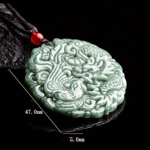 Yin-Yang Balance-Dragon and Phoenix Jade Pendant