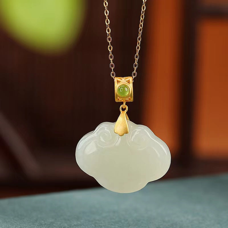 Ruyi Green Jade Necklace-Wish Fulfillment