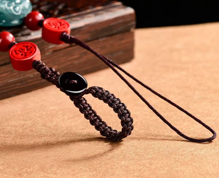 Quiet Guardian Jade Bagua Phone & Keychain Charm Description