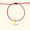 Gold Butterfly Red String Bracelet-Transformation and Prosperity