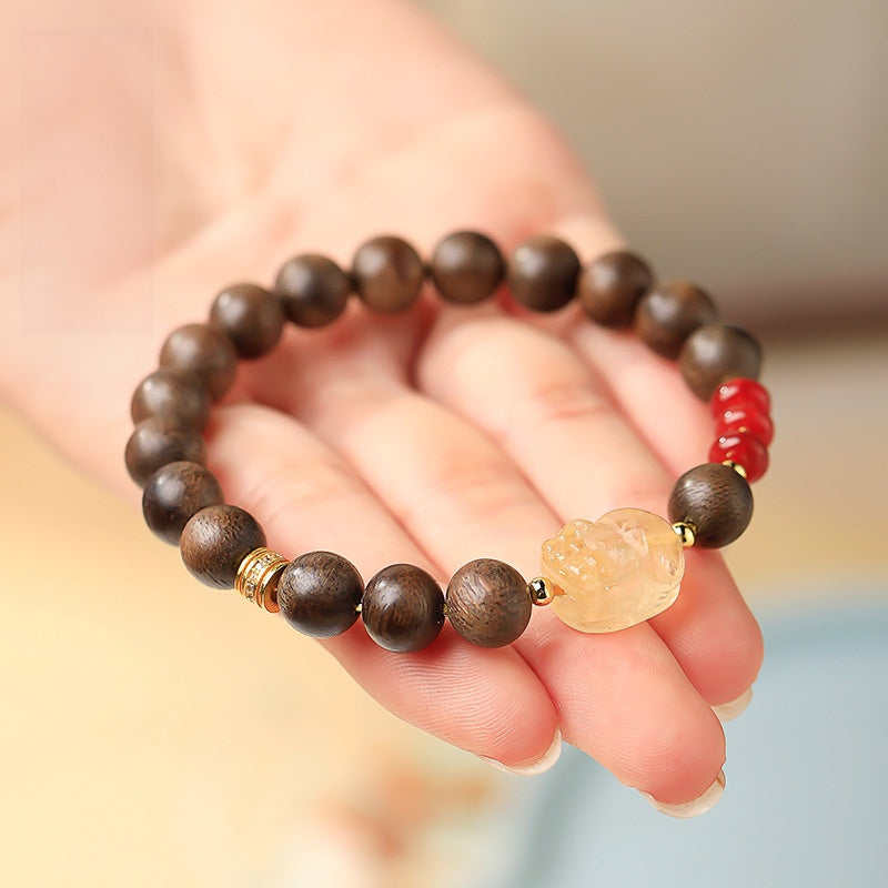 Rooted in Abundance-Citrine Pixiu Bracelet