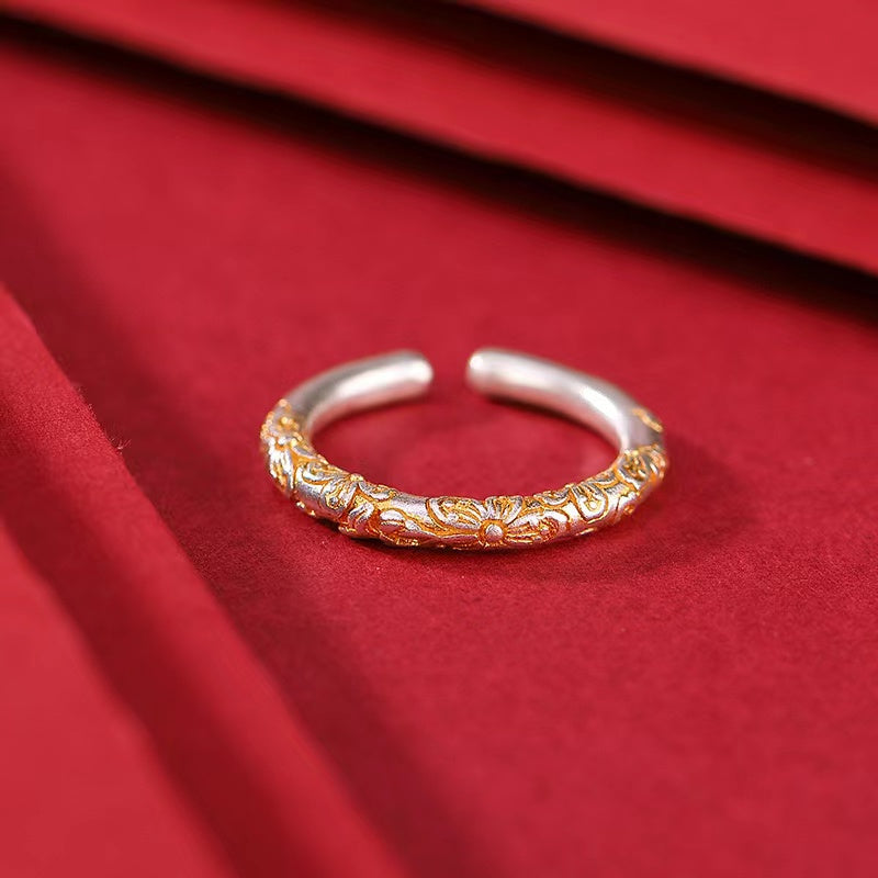 Silver Sakura Ring-Stress Relief