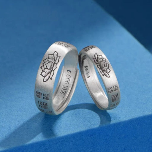 Lotus Blessing S999 Fine Silver Ring-Serene Wholeness