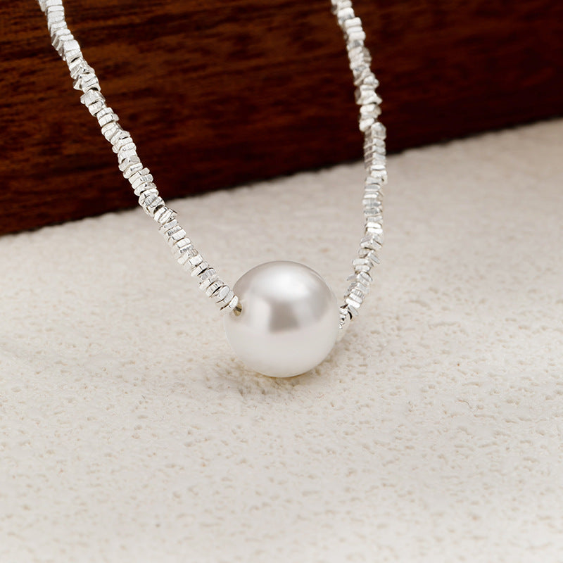 Shell Pearl Sterling Silver Necklace-Always Back to You