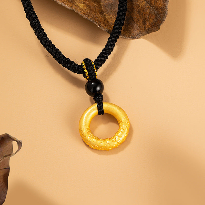 Cloud Peace Ring Cord Necklace-Wishes for Peace