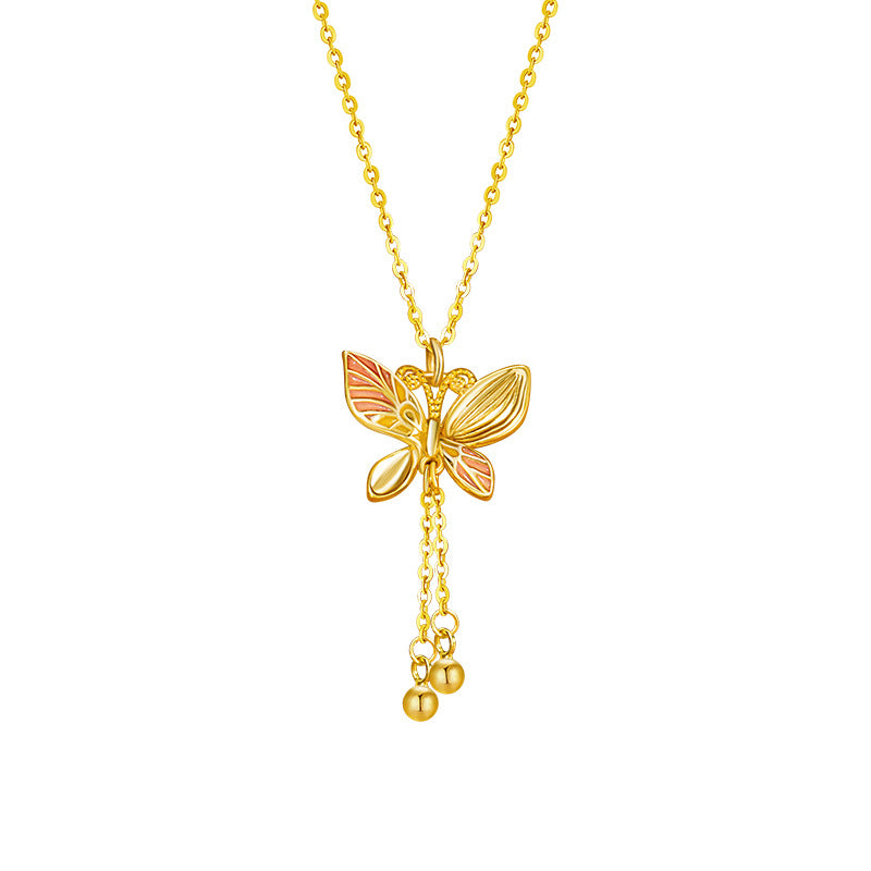 Butterfly Tassel Pendant Necklace-Graceful Radiance