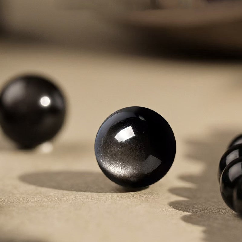 Power Dragon Black Obsidian Men Bracelet-Attract Luck