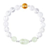 Lucky Jade Pixiu White Crystal Bracelet-Charm for Fortune & Prosperity