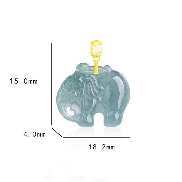 Spirit of Wisdom Elephant Jade Necklace