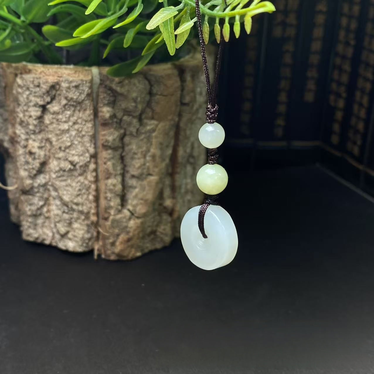 White Jade Keychain-Protection