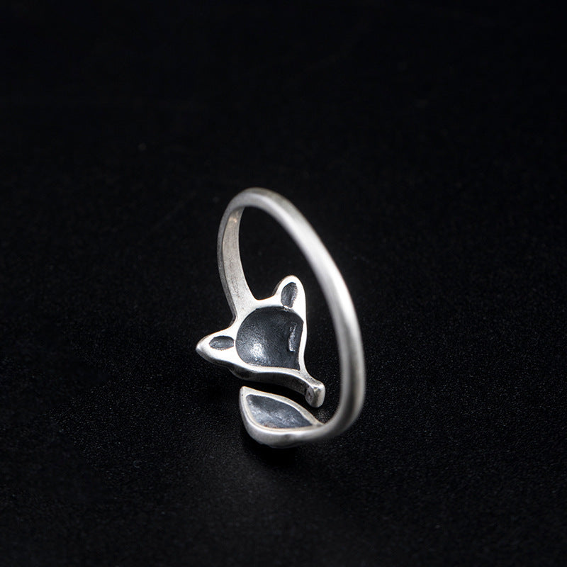 Playful Spirit-Fox 925 Sterling Silver Ring