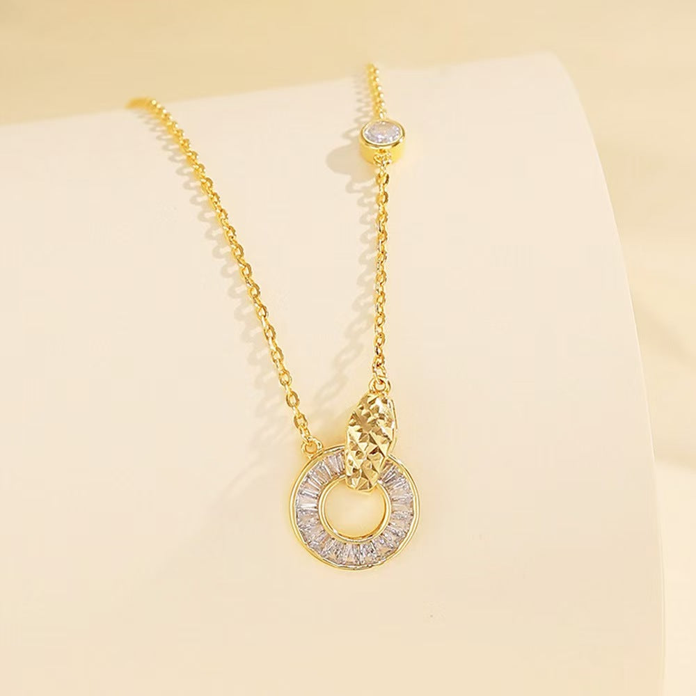 Dual-ringed Snake Necklace-Passion & Determination