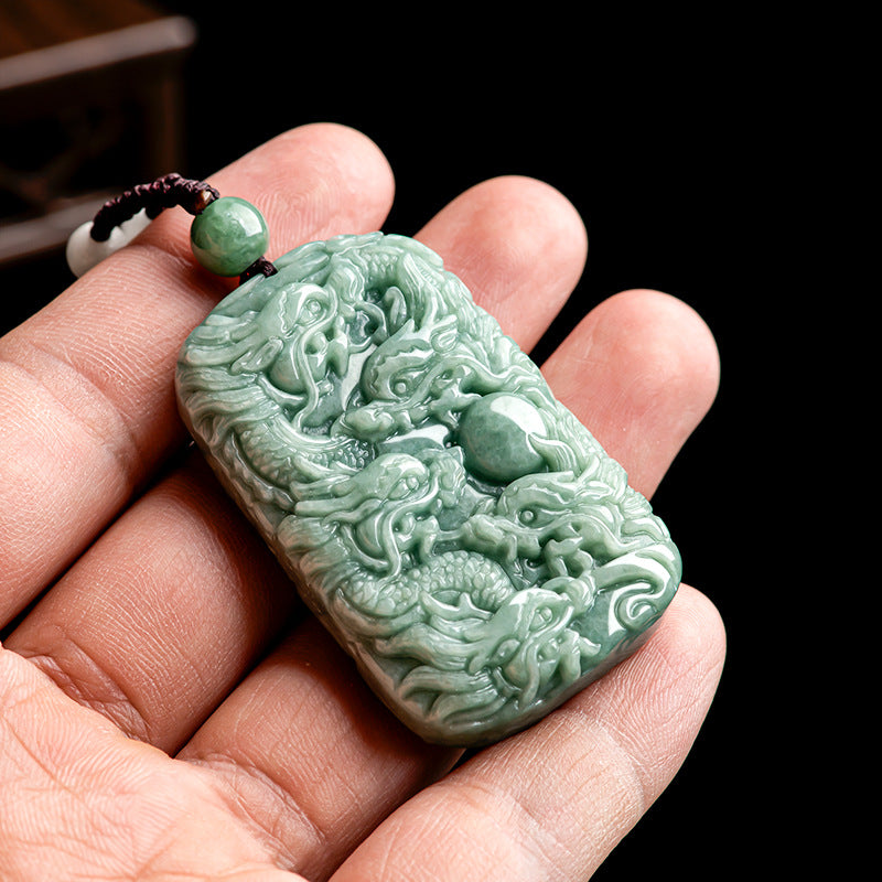 Imperial Power Nine-Dragon Guardian Jade Pendant for Authority, Protection & Lifelong Fortune