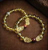 Natural Citrine Double Pixiu Tiger`s Eye Wealth Bracelet