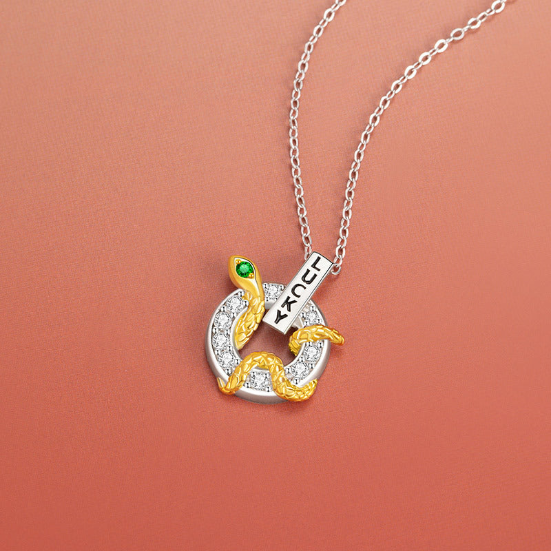 Snake Circle Necklace-Wisdom & Good Fortune