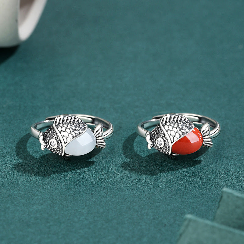 Koi Fish 925 Sterling Silver Ring-Perseverance and Abundance