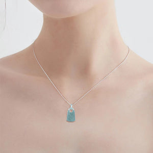 Longevity Lock Jade Pendant Necklace-925 Sterling SIlver