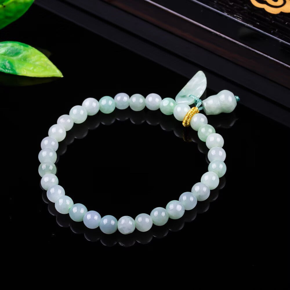 Natural Jade Gourd Blessing Harmony Bracelet