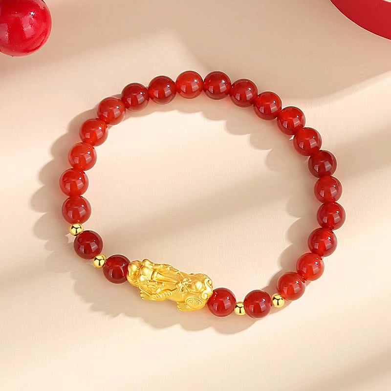 Fengshui Pixiu  Agate Couple Bracelet-Protection and Peace