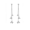 Crystal Butterfly Silver Drop Earrings-Peace and Harmony