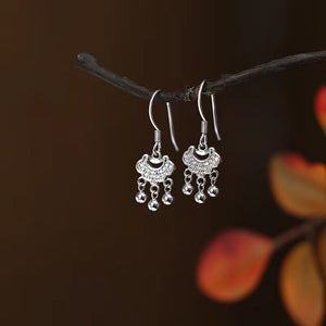 Peace Lock Silver Earrings-Peace and Harmony