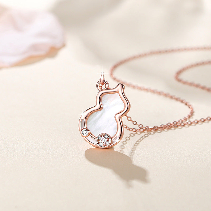 Gourd Shell Pendant Necklace-Blessings and Good Fortune