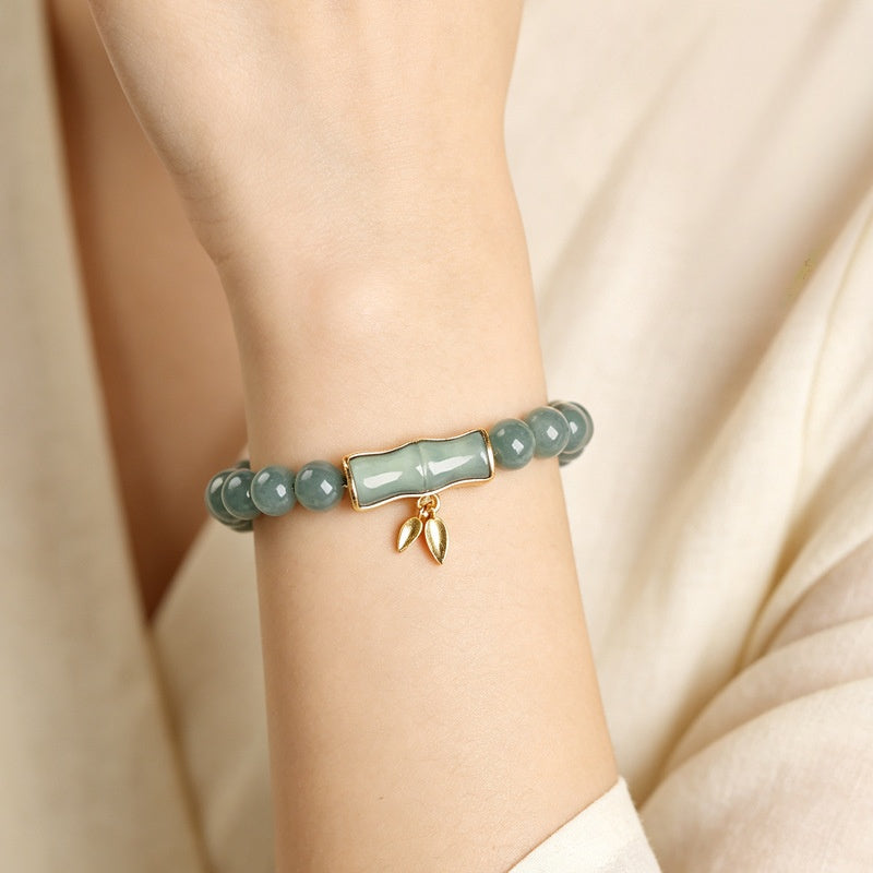 Rising with Purpose-Jadeite Bamboo Bracelet