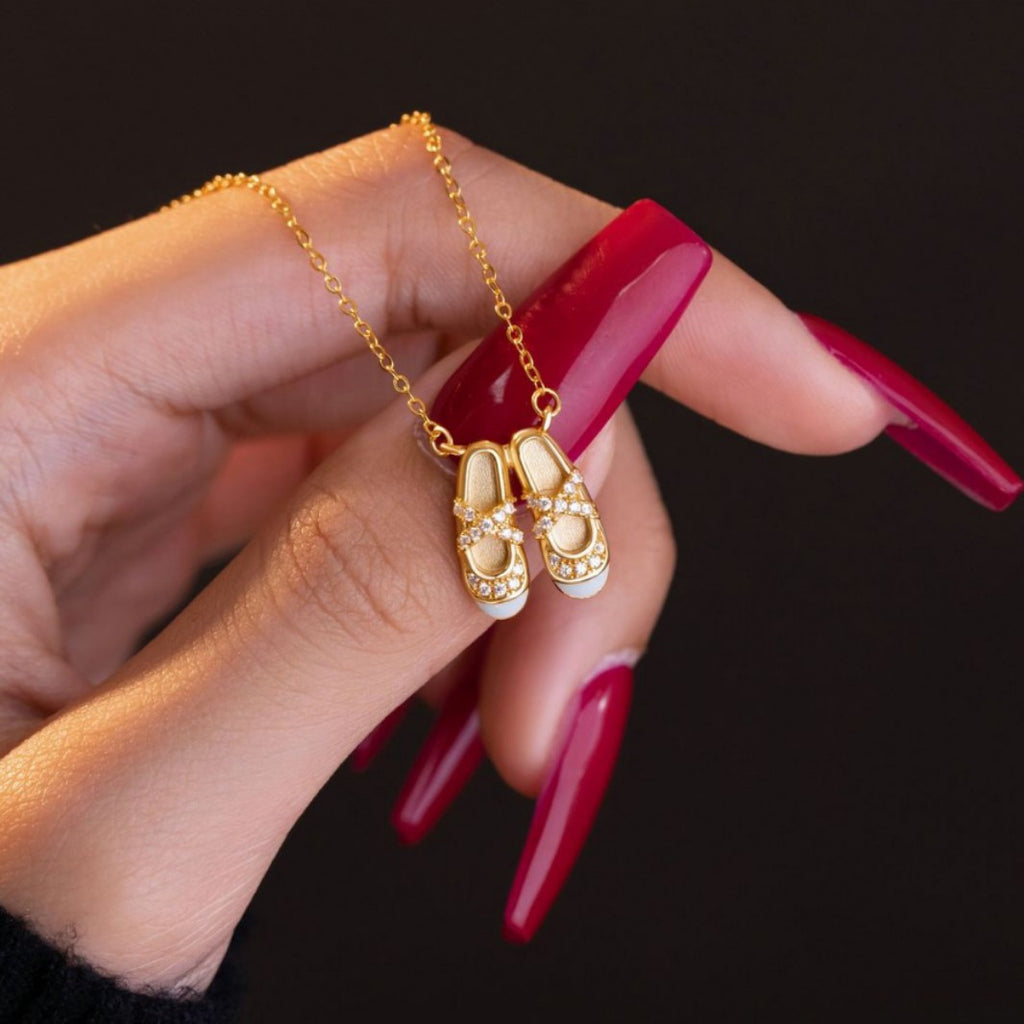Ballet Slipper Necklace-A Little Ballet Sparkle