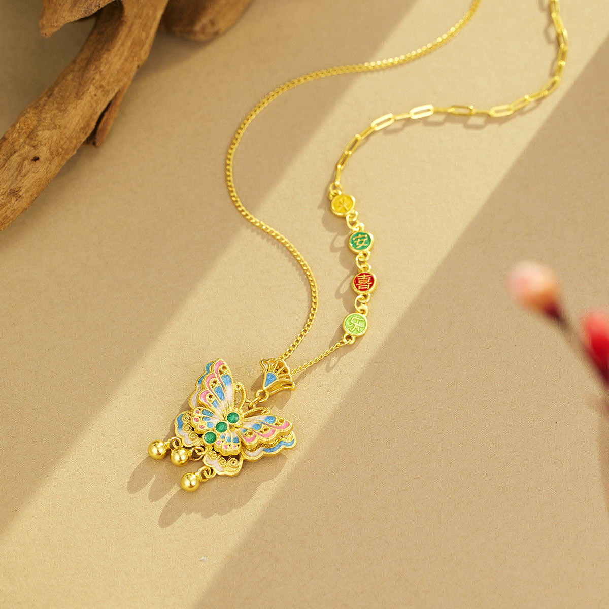 Multicolor Butterfly Necklace-A Colorful Devotion