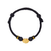 999 Sterling Silver & Obsidian Fortune Bracelet – Handmade Lucky Ruyi Knot Design
