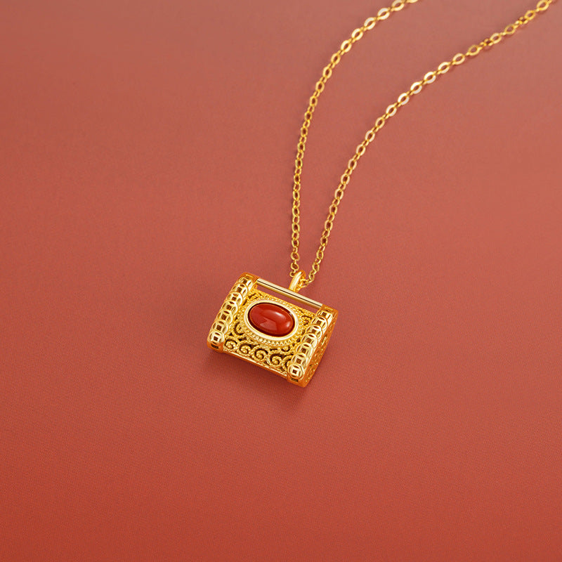 Handbag Red Agate Necklace-Blessings and Prosperity