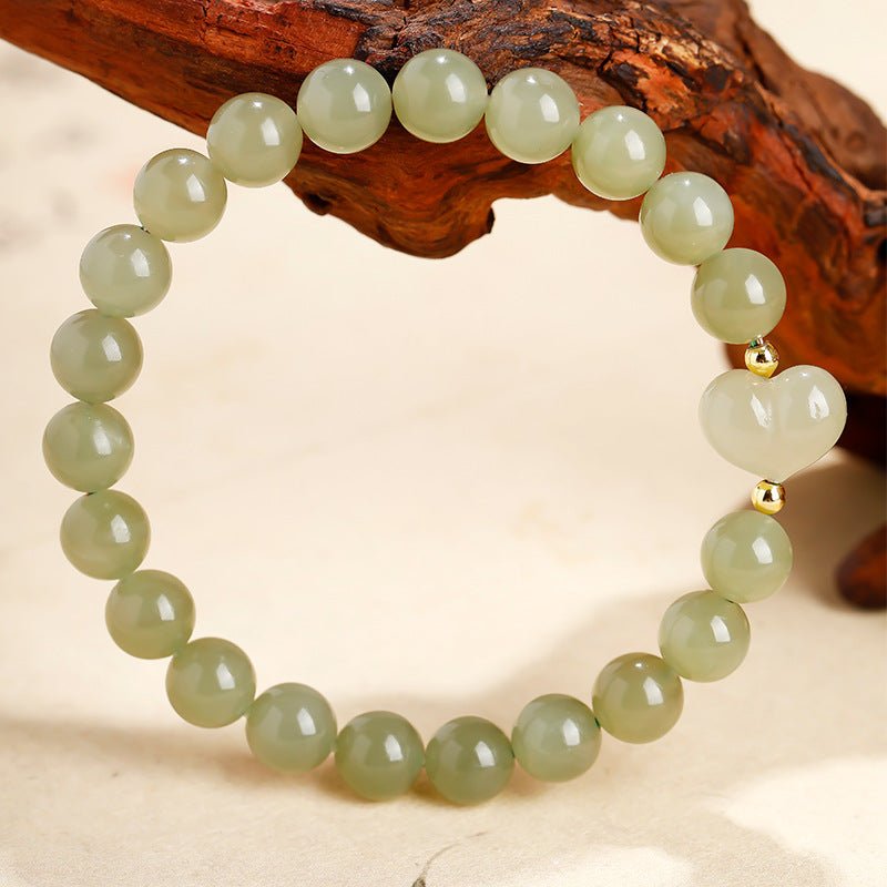 Hetian Jade Peach Bracelet-Quiet Well-Being