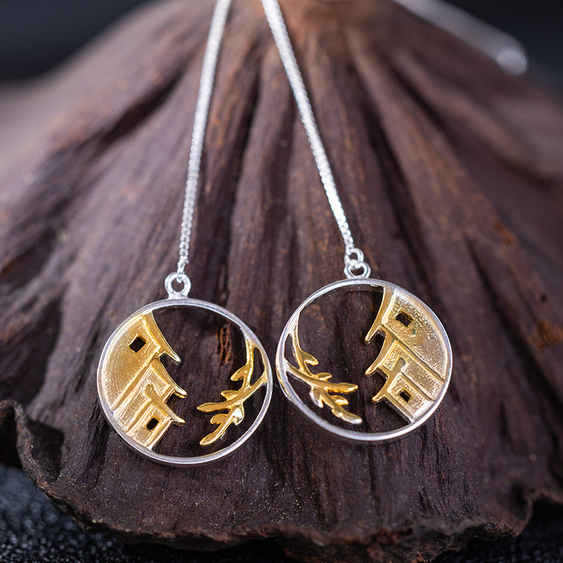 Mountain Cottage Threader Earrings-Tranquil Retreat