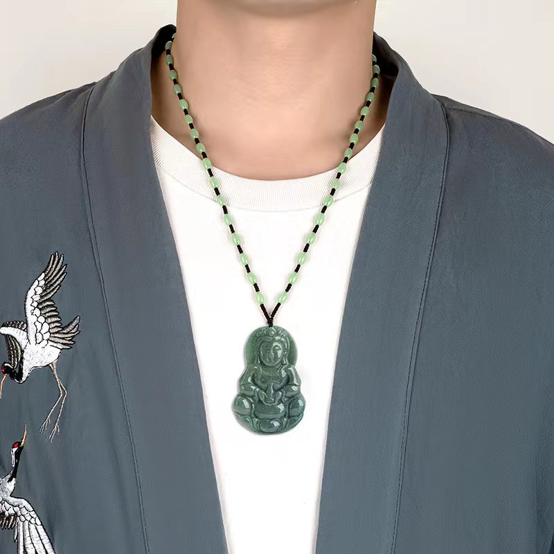 Guan Yin Avalokiteshvara Jade Pendant Necklace-Compassion