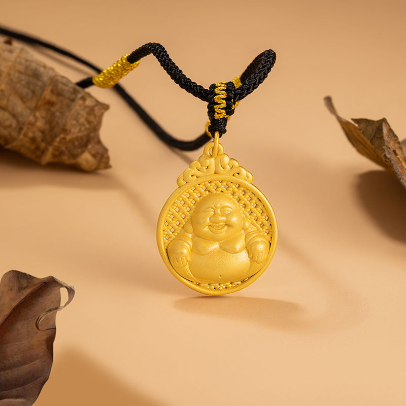 Joyful Serenity-Laughing Buddha Pendant Necklace