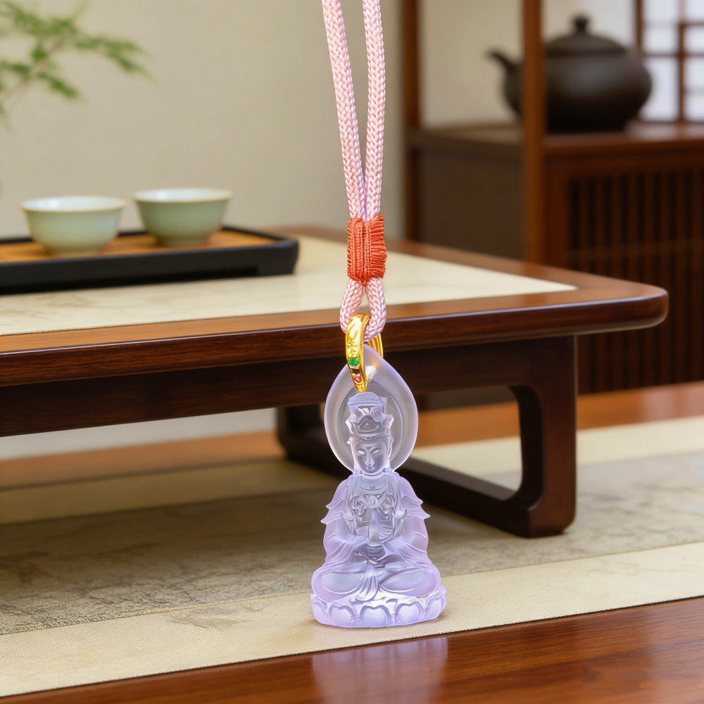 Mazu/Matsu Glaze Pendant–Protective Guardian Necklace for Peace & Clarity
