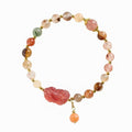 Strawberry Quartz Pixiu Rutilated Quartz Bracelet -Attract Luck