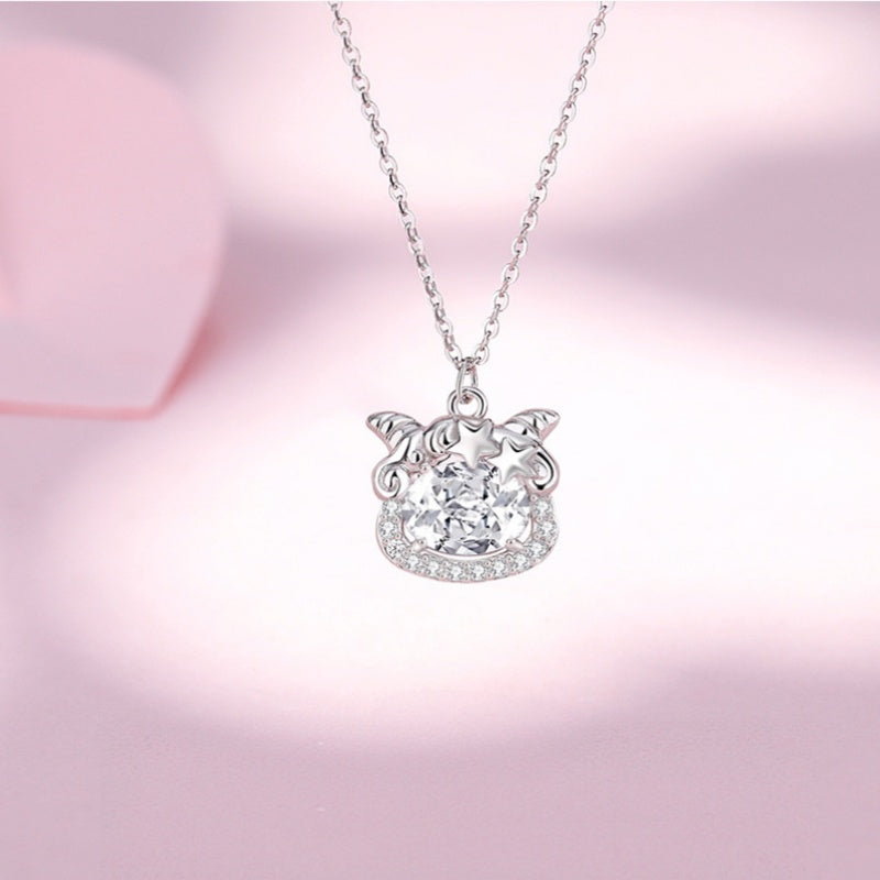 Good Wishes-Lamb & Star Sterling Silver Jewelry Set