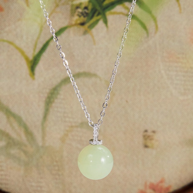 Nephrite Jade Full Blessing Pendant Necklace